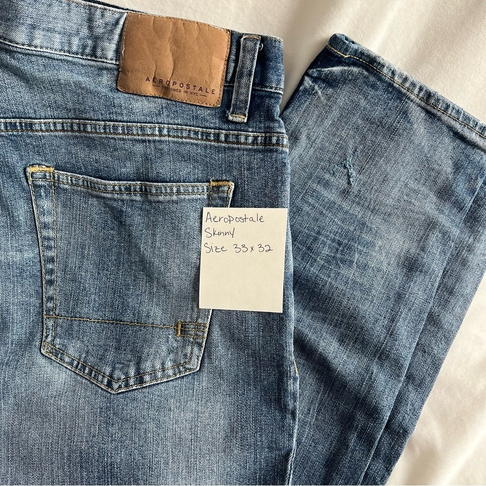 Men’s Aeropostale Distressed Skinny Jeans - Picture 9 of 11